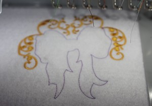 Mylar embroidery step by step