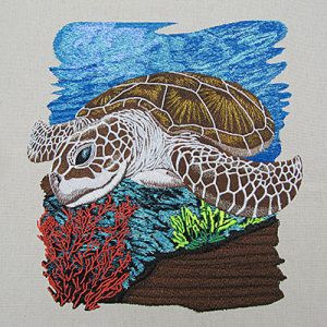 Sea Turtle embroidery design