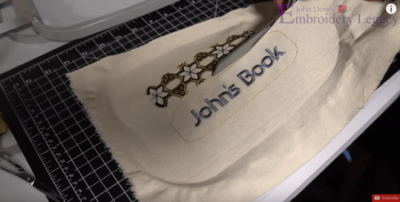 How to embroider a bookmark step 5