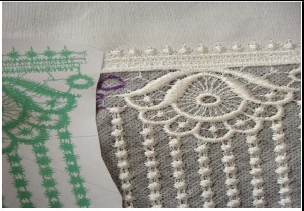 aligning continuous lace