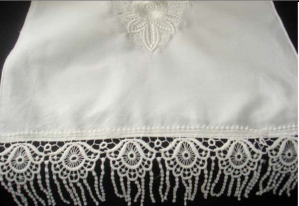 embroidered lace garment