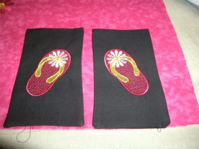 embroidered pockets