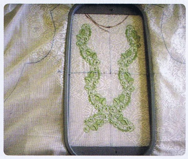hooping machine embroidery lace