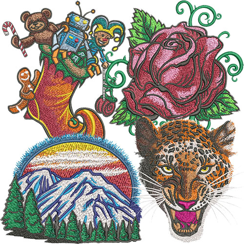 New weekly embroidery design release examples