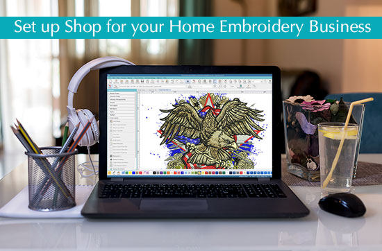 setting up embroidery business shop