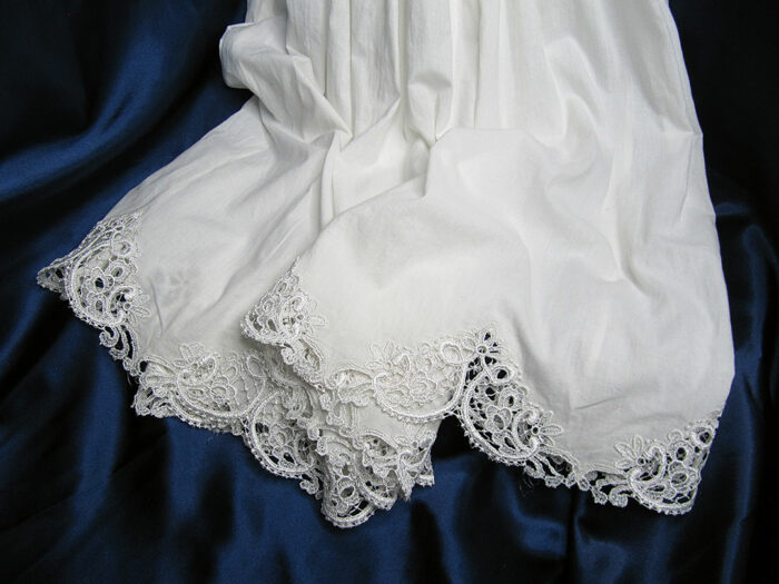 christening gown bottom with lace