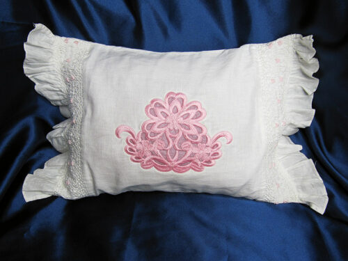 creative cutwork pillow