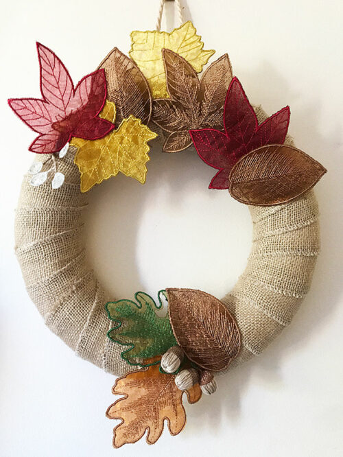 3D leaves wreath