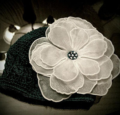 3D rose hat