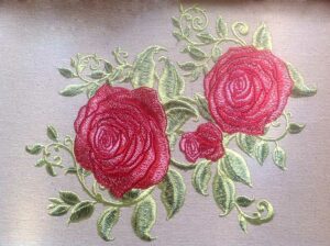 garden glory rose embroidery design