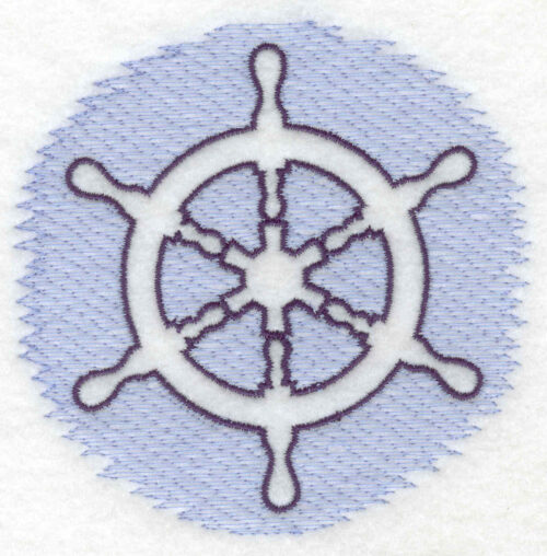 ship wheel embroidery design