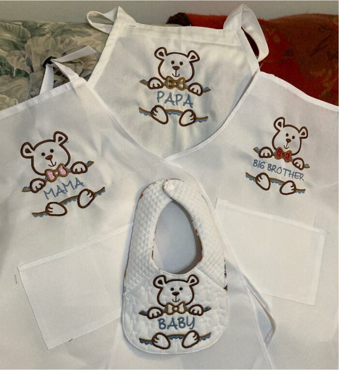 teddy bear split design aprons