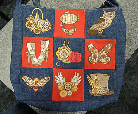 Embroidery Design - Steampunk fly Steampunk Bag