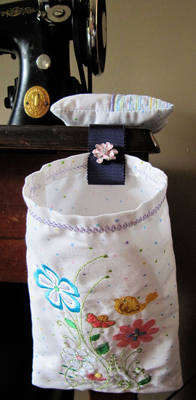 summer floral 1 thread catcher bag