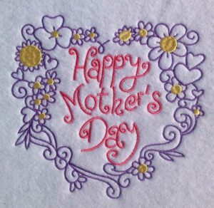 Happy Mother's Day embroidery design