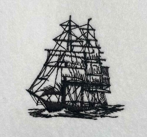 ship embroidery design