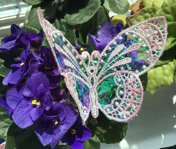 lace butterfly with mylar