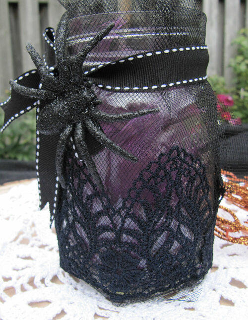 lace halloween candle