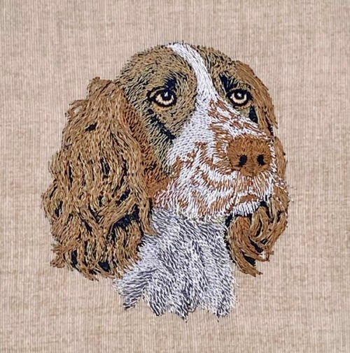 springer spaniel embroidery design