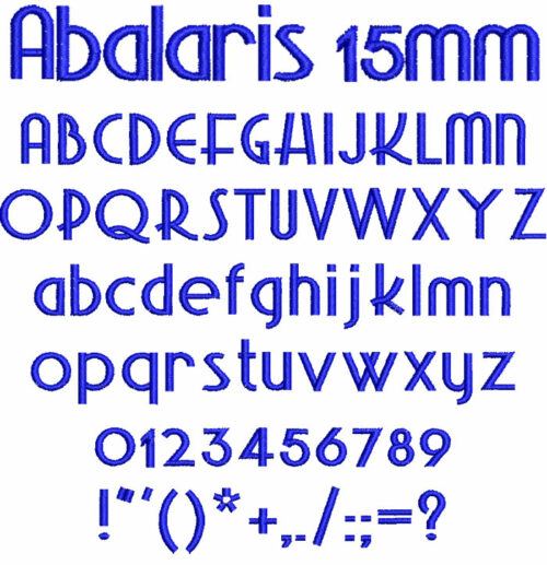 Abalaris 15mm Font 1