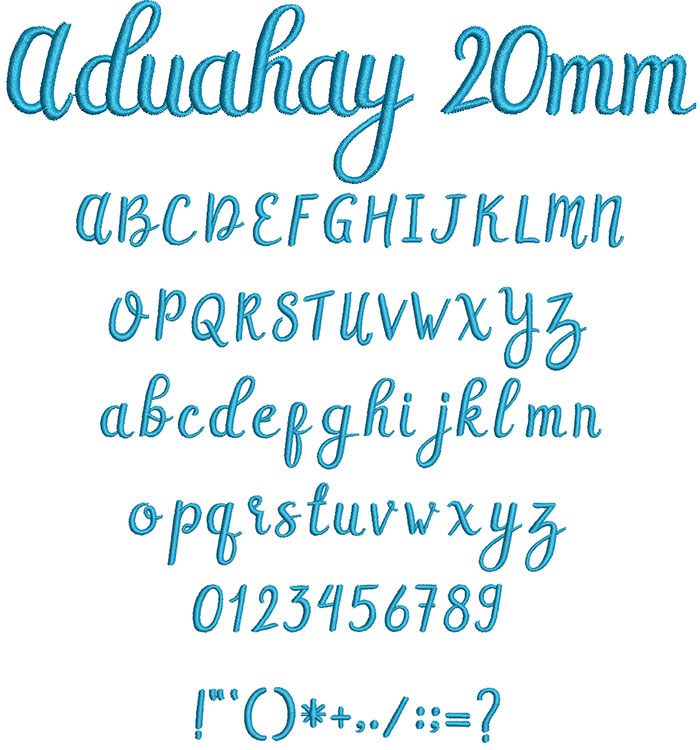 Aduahay 20mm Font 1