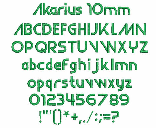 Akarius 10mm Font 1