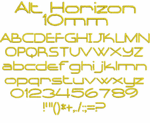 Alt Horizon 10mm Font 1