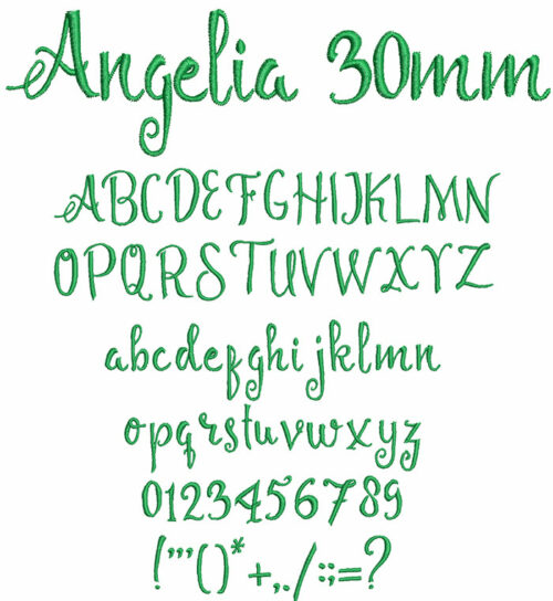 Angelia 30mm Font 1