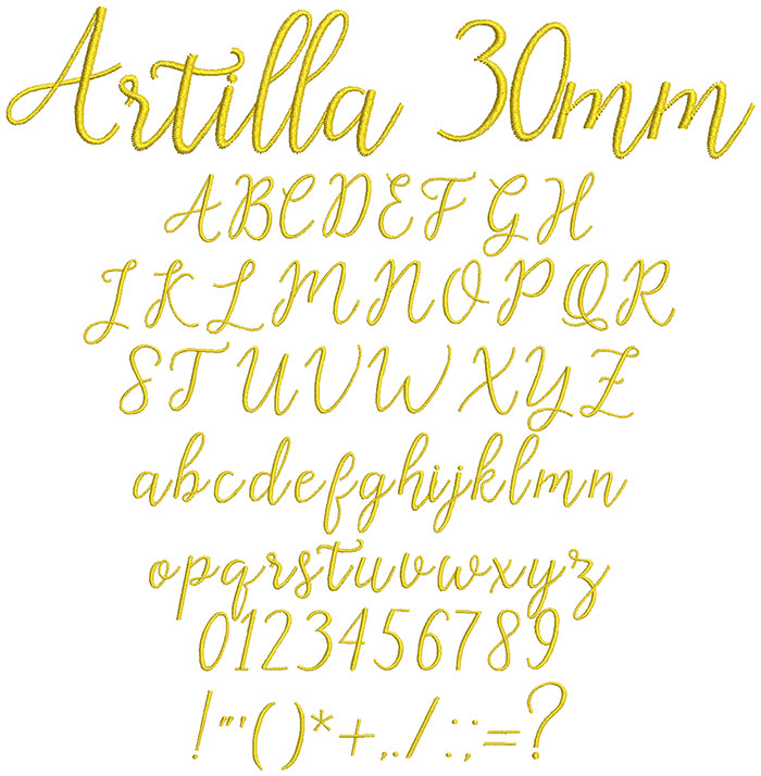 Artilla 30mm Font 1