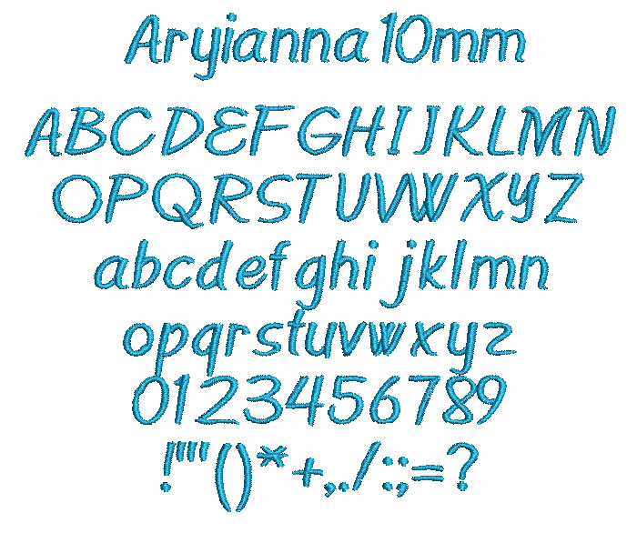Aryianna 10mm Font 1