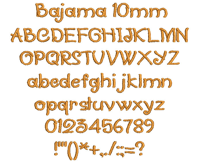 Bajama 10mm Font 1