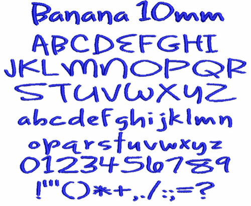 Banana 10mm Font 1