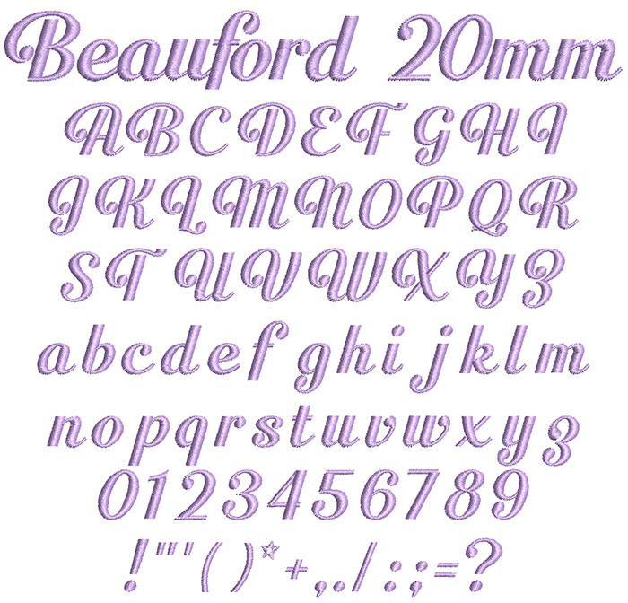 Beauford 20mm Font 1