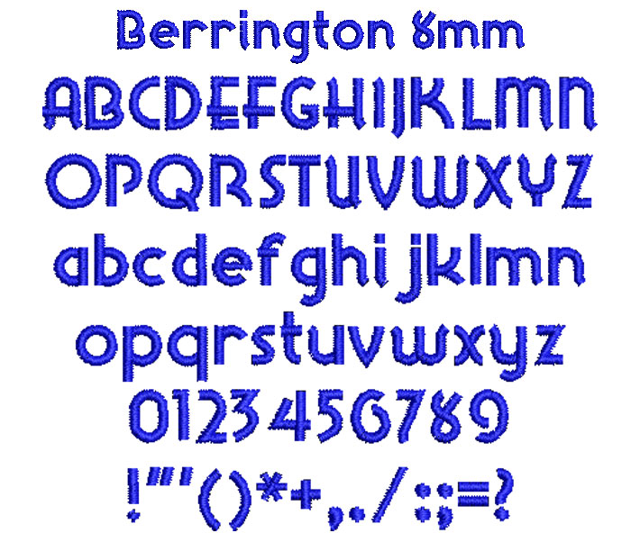 Berrington 8mm Font 1