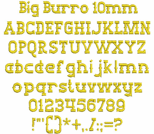 Big Burro 10mm Font 1