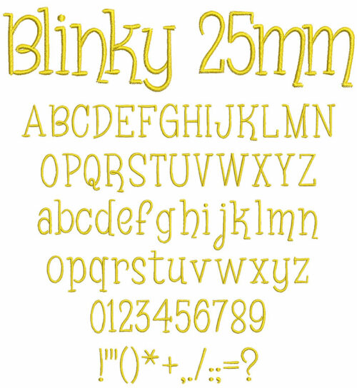 Blinky 25mm Font 1