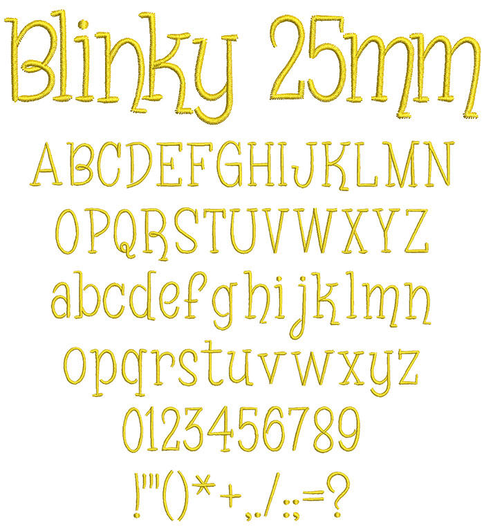 Blinky 25mm Font 1