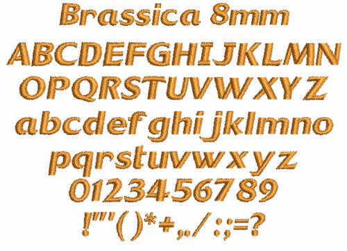 Brassica 8mm Font 1