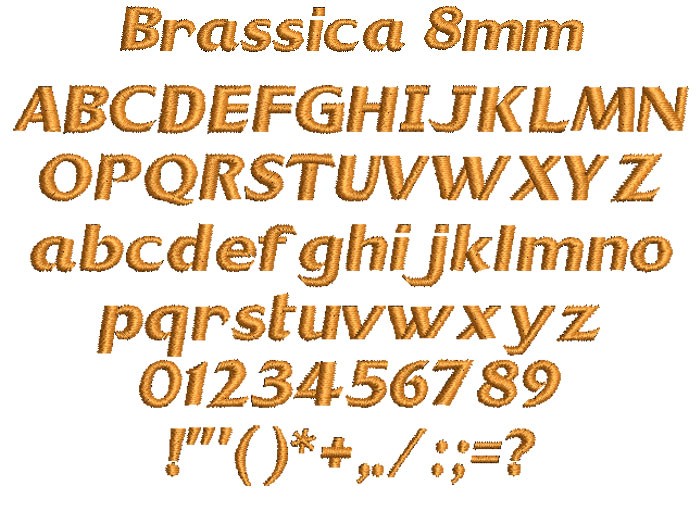Brassica 8mm Font 1