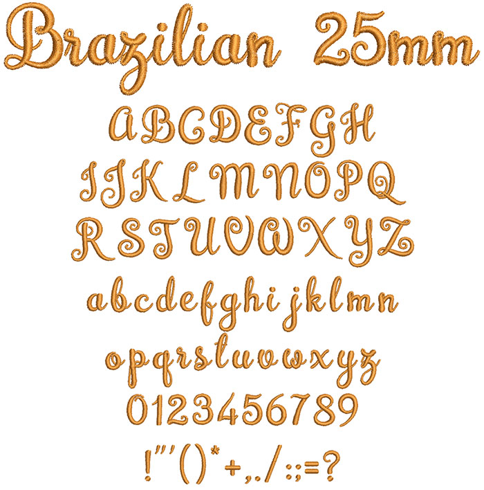 Brazilian 25mm Font 1