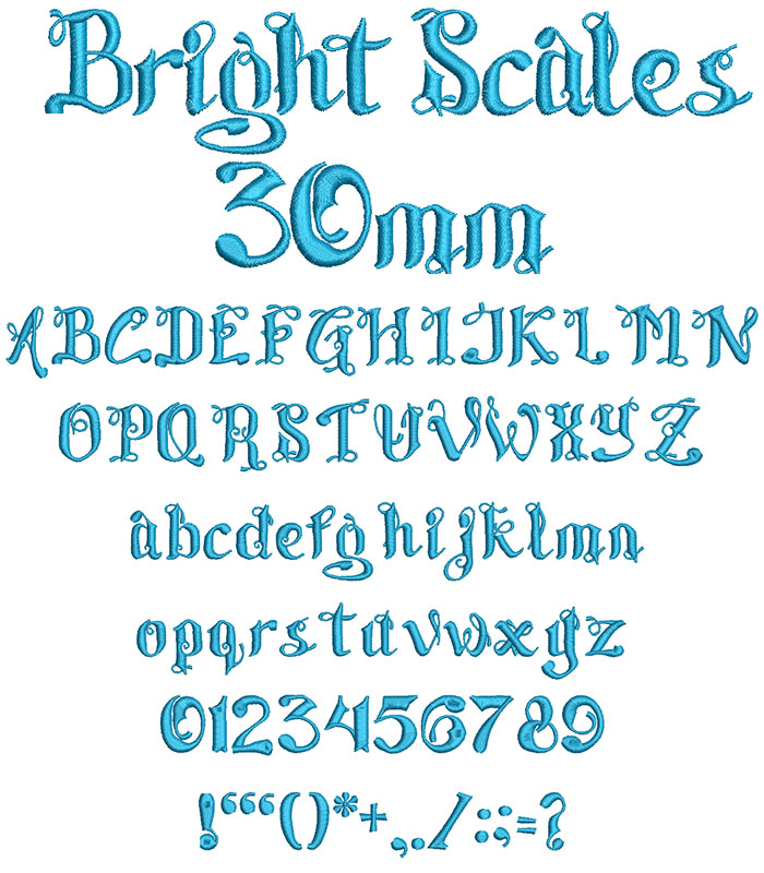 Bright Scales 30mm Font 1