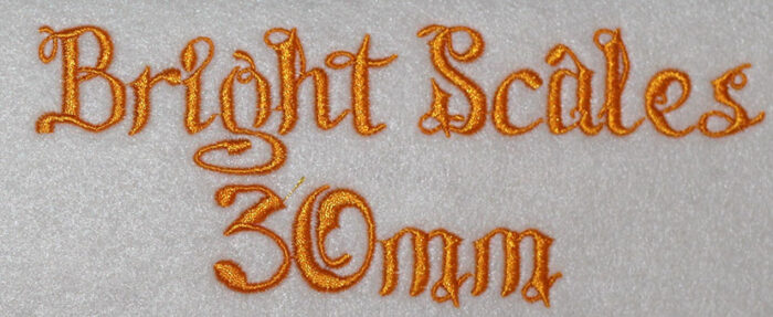Bright Scales 30mm Font 3