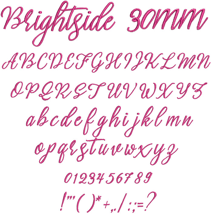 Brightside 30mm Font 1