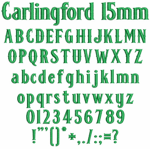 Carlingford 15mm Font 1