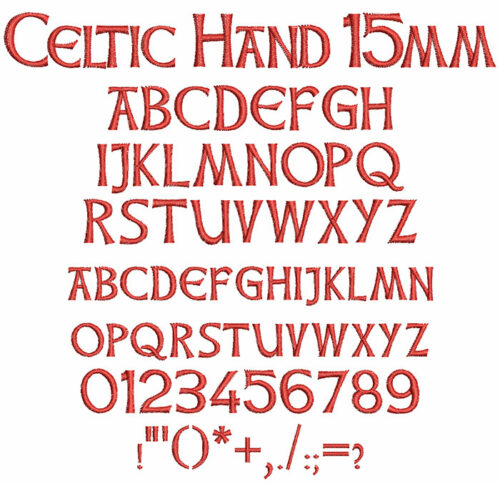 Celtic Hand 15mm Font 1