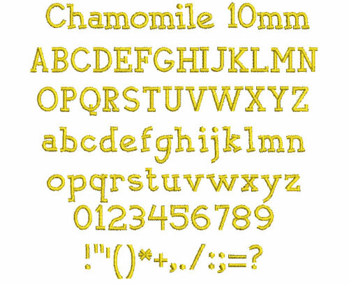 Chamomile 10mm Font 1