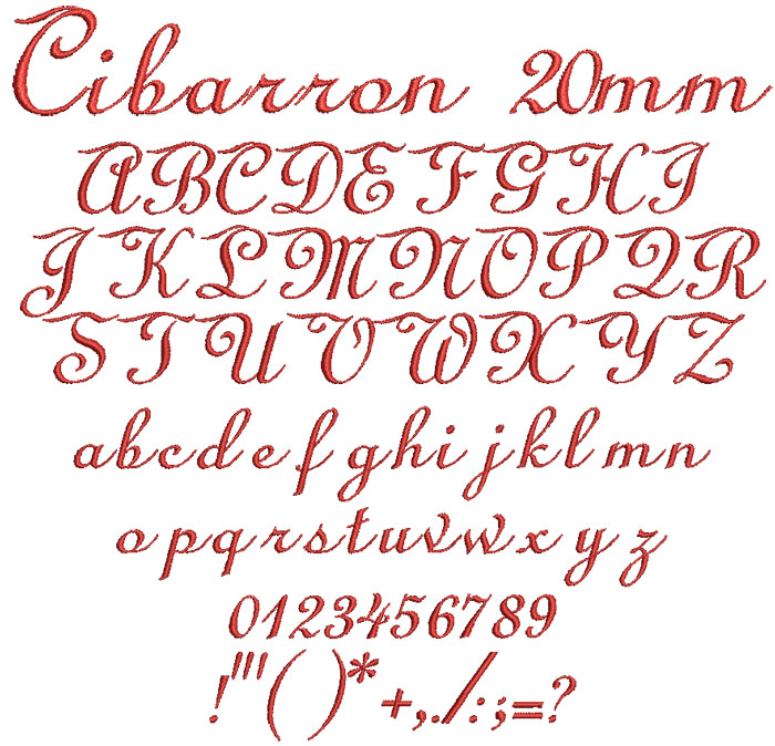 Cibarron 20mm Font 1