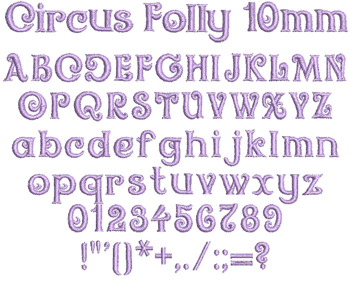 Circus Folly 10mm Font 1