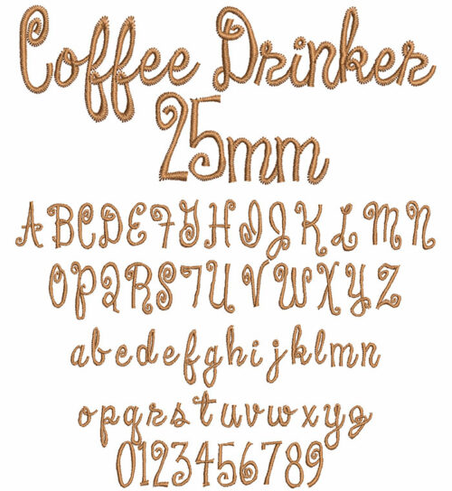Coffee Drinker 25mm Font 1