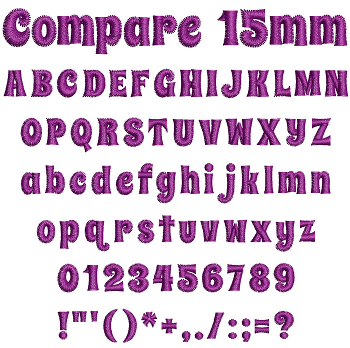 Compare 15mm Font 1